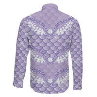 Lilac Mermaid Puakenikeni Maile Lei Family Matching Puletasi and Hawaiian Shirt LT01 - Polynesian Pride
