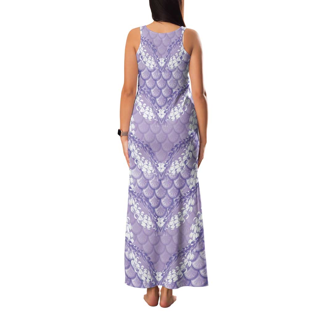 Lilac Mermaid Puakenikeni Maile Lei Family Matching Tank Maxi Dress and Hawaiian Shirt LT01 - Polynesian Pride