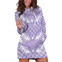 Lilac Mermaid Puakenikeni Maile Lei Hoodie Dress