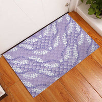 Lilac Mermaid Puakenikeni Maile Lei Rubber Doormat