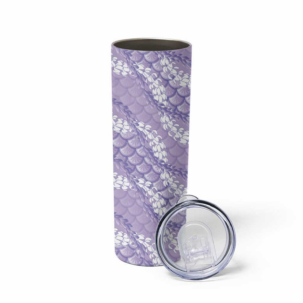 Lilac Mermaid Puakenikeni Maile Lei Skinny Tumbler