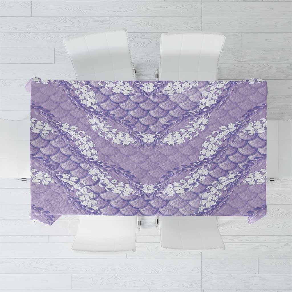 Lilac Mermaid Puakenikeni Maile Lei Tablecloth