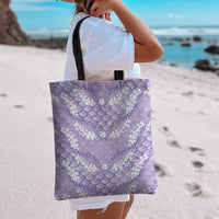 Lilac Mermaid Puakenikeni Maile Lei Tote Bag