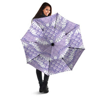 Lilac Mermaid Puakenikeni Maile Lei Umbrella