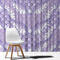 Lilac Mermaid Puakenikeni Maile Lei Window Curtain