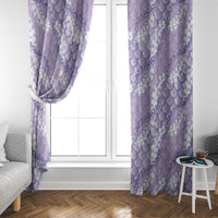 Lilac Mermaid Puakenikeni Maile Lei Window Curtain