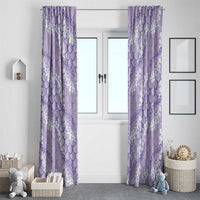 Lilac Mermaid Puakenikeni Maile Lei Window Curtain