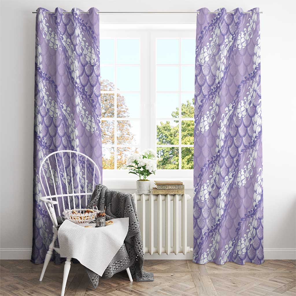 Lilac Mermaid Puakenikeni Maile Lei Window Curtain