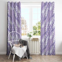 Lilac Mermaid Puakenikeni Maile Lei Window Curtain