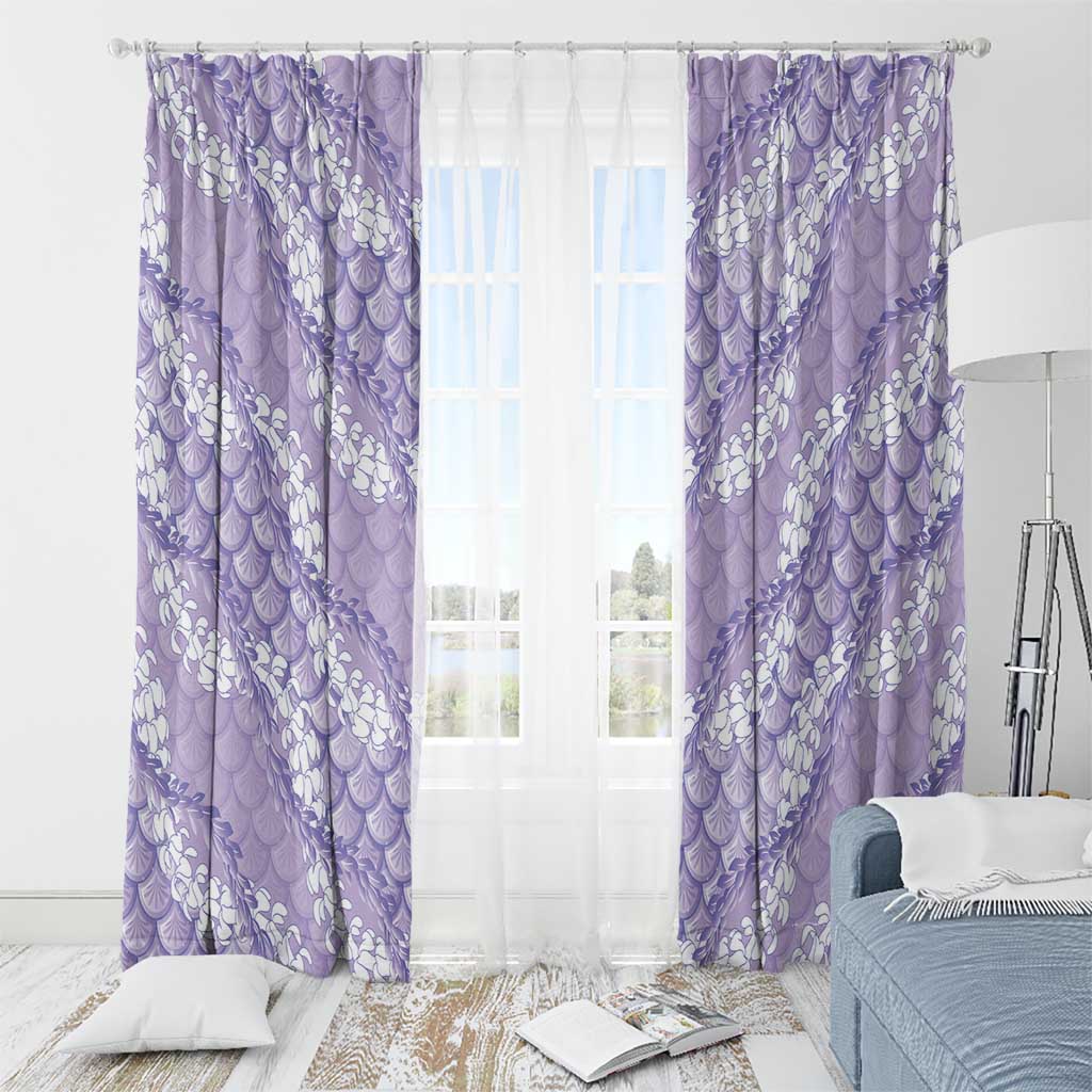 Lilac Mermaid Puakenikeni Maile Lei Window Curtain
