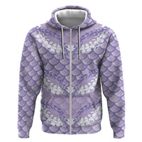 Lilac Mermaid Puakenikeni Maile Lei Zip Hoodie
