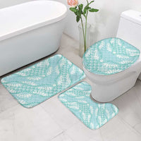 Light Turquoise Mermaid Puakenikeni Maile Lei Bathroom Set