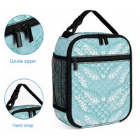Light Turquoise Mermaid Puakenikeni Maile Lei Lunch Bag LT01 - Polynesian Pride