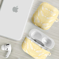 Pastel Yellow Mermaid Puakenikeni Maile Lei AirPods Case