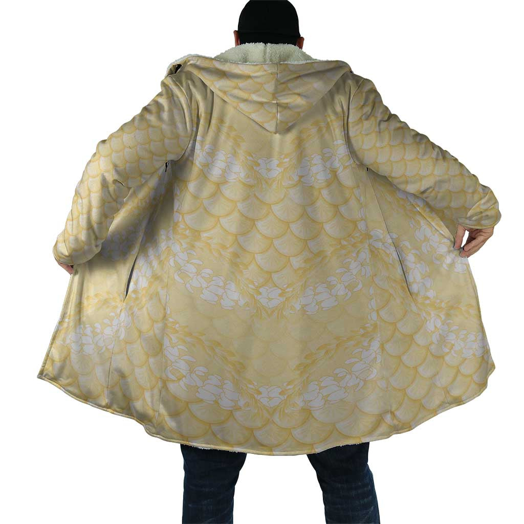 Pastel Yellow Mermaid Puakenikeni Maile Lei Cloak