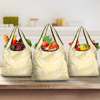 Pastel Yellow Mermaid Puakenikeni Maile Lei Grocery Bag