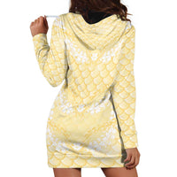 Pastel Yellow Mermaid Puakenikeni Maile Lei Hoodie Dress