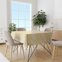 Pastel Yellow Mermaid Puakenikeni Maile Lei Tablecloth
