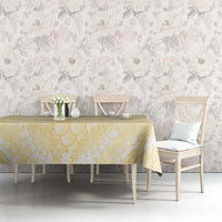 Pastel Yellow Mermaid Puakenikeni Maile Lei Tablecloth