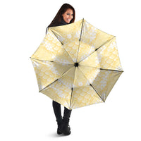 Pastel Yellow Mermaid Puakenikeni Maile Lei Umbrella LT01 - Polynesian Pride