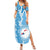 Personalised Fiji Day Family Matching Summer Maxi Dress and Hawaiian Shirt Fijian Map Hibiscus Tapa Pattern LT01