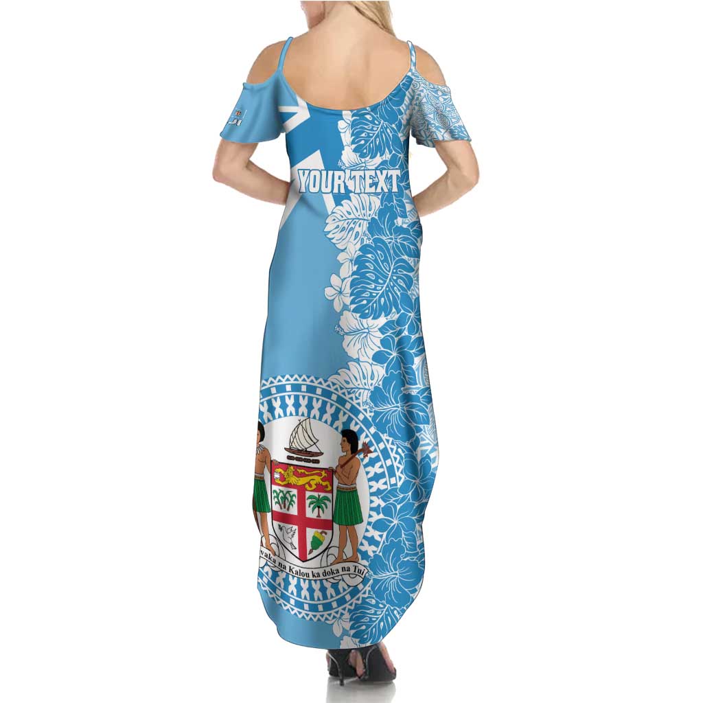Personalised Fiji Day Family Matching Summer Maxi Dress and Hawaiian Shirt Fijian Map Hibiscus Tapa Pattern LT01 - Polynesian Pride