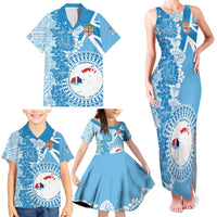 Personalised Fiji Day Family Matching Tank Maxi Dress and Hawaiian Shirt Fijian Map Hibiscus Tapa Pattern LT01 - Polynesian Pride
