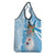 Fiji Day Grocery Bag Fijian Map Hibiscus Tapa Pattern