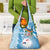 Fiji Day Grocery Bag Fijian Map Hibiscus Tapa Pattern