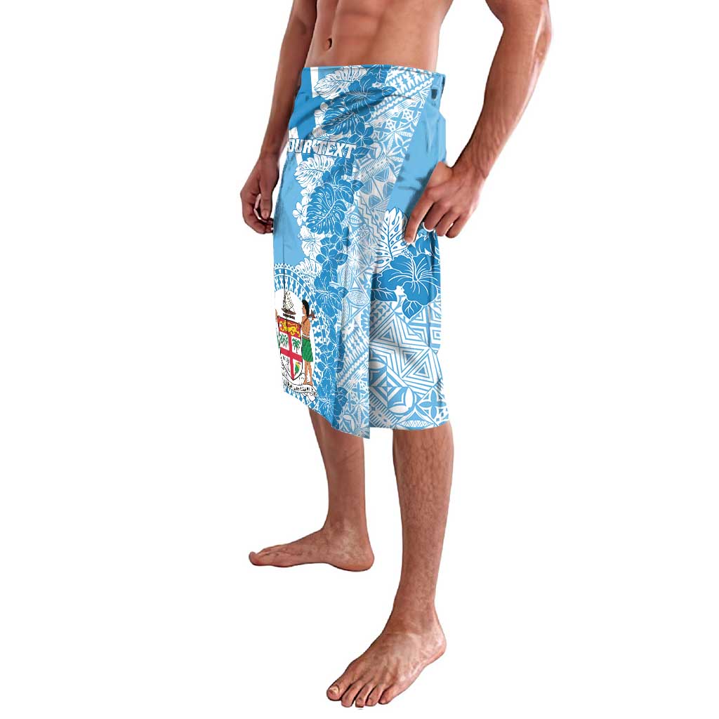 Personalised Fiji Day Lavalava Fijian Map Hibiscus Tapa Pattern LT01