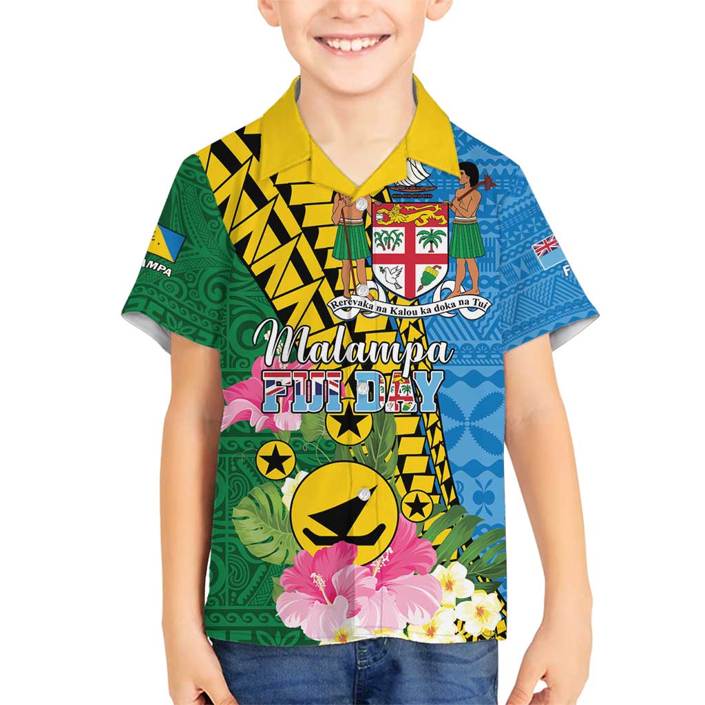 Personalised Malampa Fiji Day Family Matching Long Sleeve Bodycon Dress and Hawaiian Shirt Tropical Tapa Pattern LT01 Son's Shirt Art - Polynesian Pride