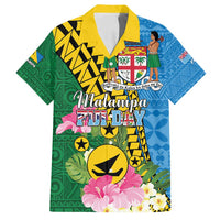 Personalised Malampa Fiji Day Family Matching Summer Maxi Dress and Hawaiian Shirt Tropical Tapa Pattern LT01 Dad's Shirt - Short Sleeve Art - Polynesian Pride