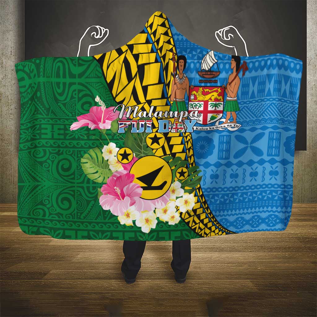 Malampa Fiji Day Hooded Blanket Tropical Tapa Pattern LT01 - Polynesian Pride