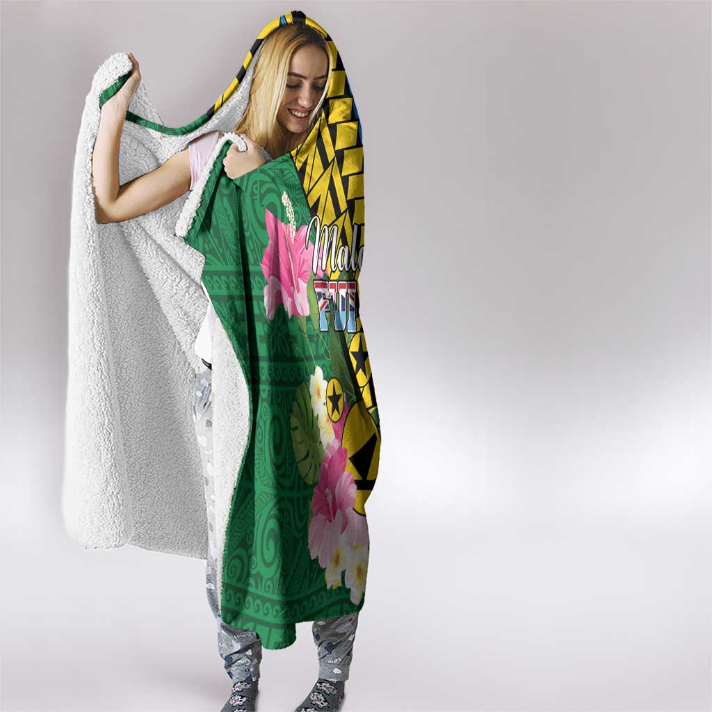 Malampa Fiji Day Hooded Blanket Tropical Tapa Pattern LT01 - Polynesian Pride