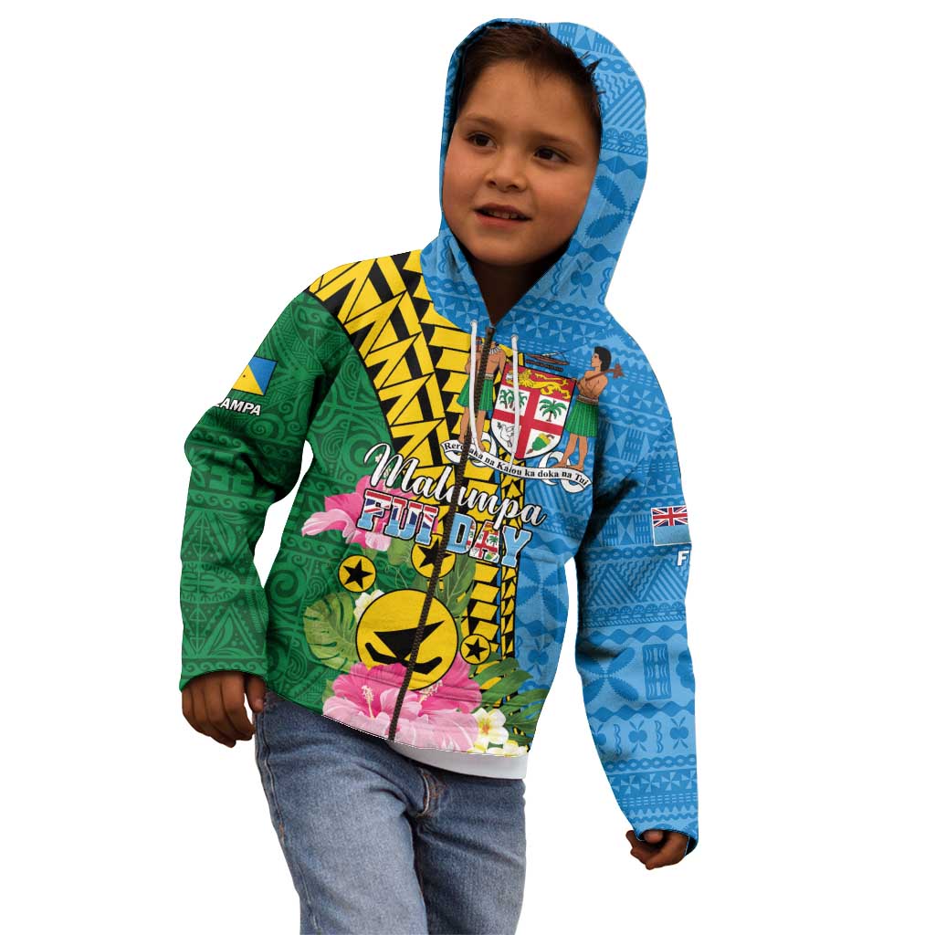 Personalised Malampa Fiji Day Kid Hoodie Tropical Tapa Pattern LT01 - Polynesian Pride