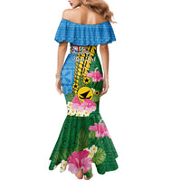 Personalised Malampa Fiji Day Mermaid Dress Tropical Tapa Pattern