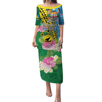 Personalised Malampa Fiji Day Puletasi Tropical Tapa Pattern LT01 Long Dress Art - Polynesian Pride