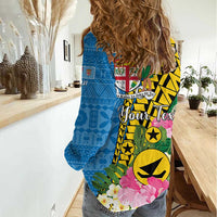 Personalised Malampa Fiji Day Women Casual Shirt Tropical Tapa Pattern