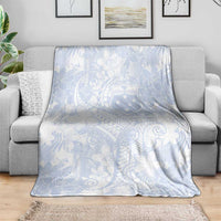 Samoa White Sunday Blanket Plumeria Floral LT01 - Polynesian Pride