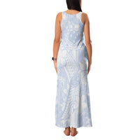Samoa White Sunday Family Matching Tank Maxi Dress and Hawaiian Shirt Plumeria Floral LT01 - Polynesian Pride