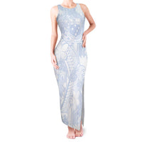 Samoa White Sunday Tank Maxi Dress Plumeria Floral LT01 Women White - Polynesian Pride