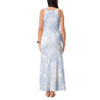 Samoa White Sunday Tank Maxi Dress Plumeria Floral LT01 - Polynesian Pride