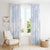 Samoa White Sunday Window Curtain Plumeria Floral