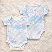 Samoa White Sunday Baby Onesie Sweet Pastel Plumeria Floral LT01 - Polynesian Pride