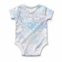 Samoa White Sunday Baby Onesie Sweet Pastel Plumeria Floral LT01 - Polynesian Pride