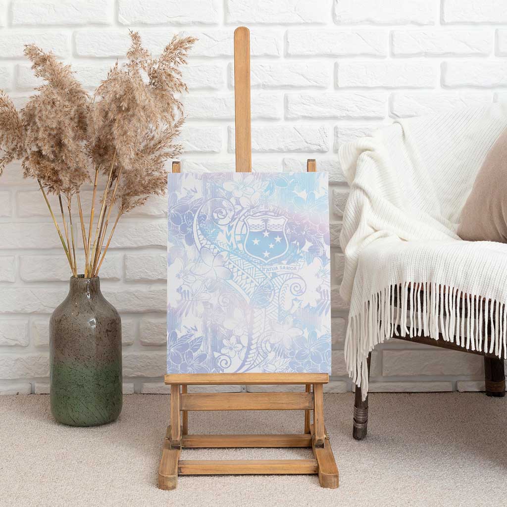 Samoa White Sunday Canvas Wall Art Sweet Pastel Plumeria Floral