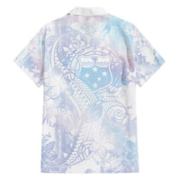Samoa White Sunday Family Matching Puletasi and Hawaiian Shirt Sweet Pastel Plumeria Floral LT01 - Polynesian Pride