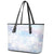 Samoa White Sunday Leather Tote Bag Sweet Pastel Plumeria Floral