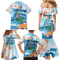 Personalized Hawaii Hula Girl Skeleton Dancing Family Matching Mermaid Dress and Hawaiian Shirt Hibiscus Tribal Shark LT01 - Polynesian Pride