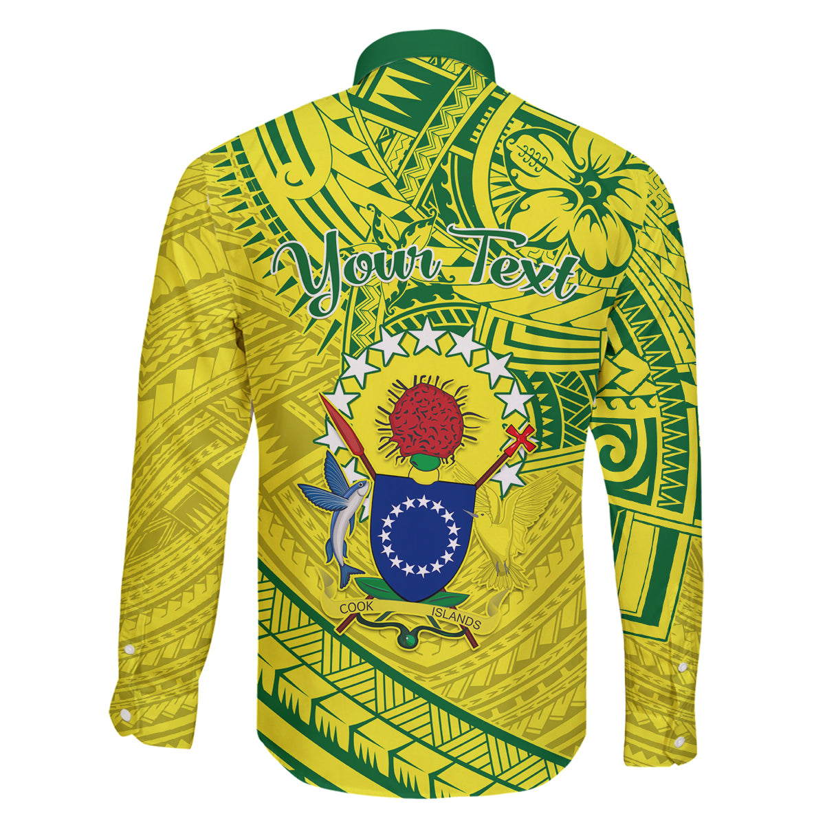 Kia Orana Cook Islands Family Matching Off Shoulder Long Sleeve Dress and Hawaiian Shirt Turtle Yellow Green Polynesian Pattern LT01 - Polynesian Pride